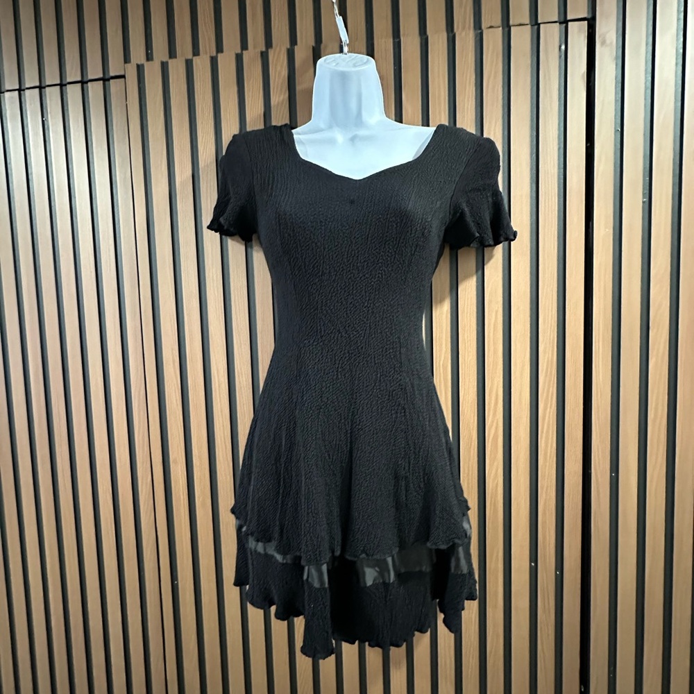 Elegant Black Ruffle Dress